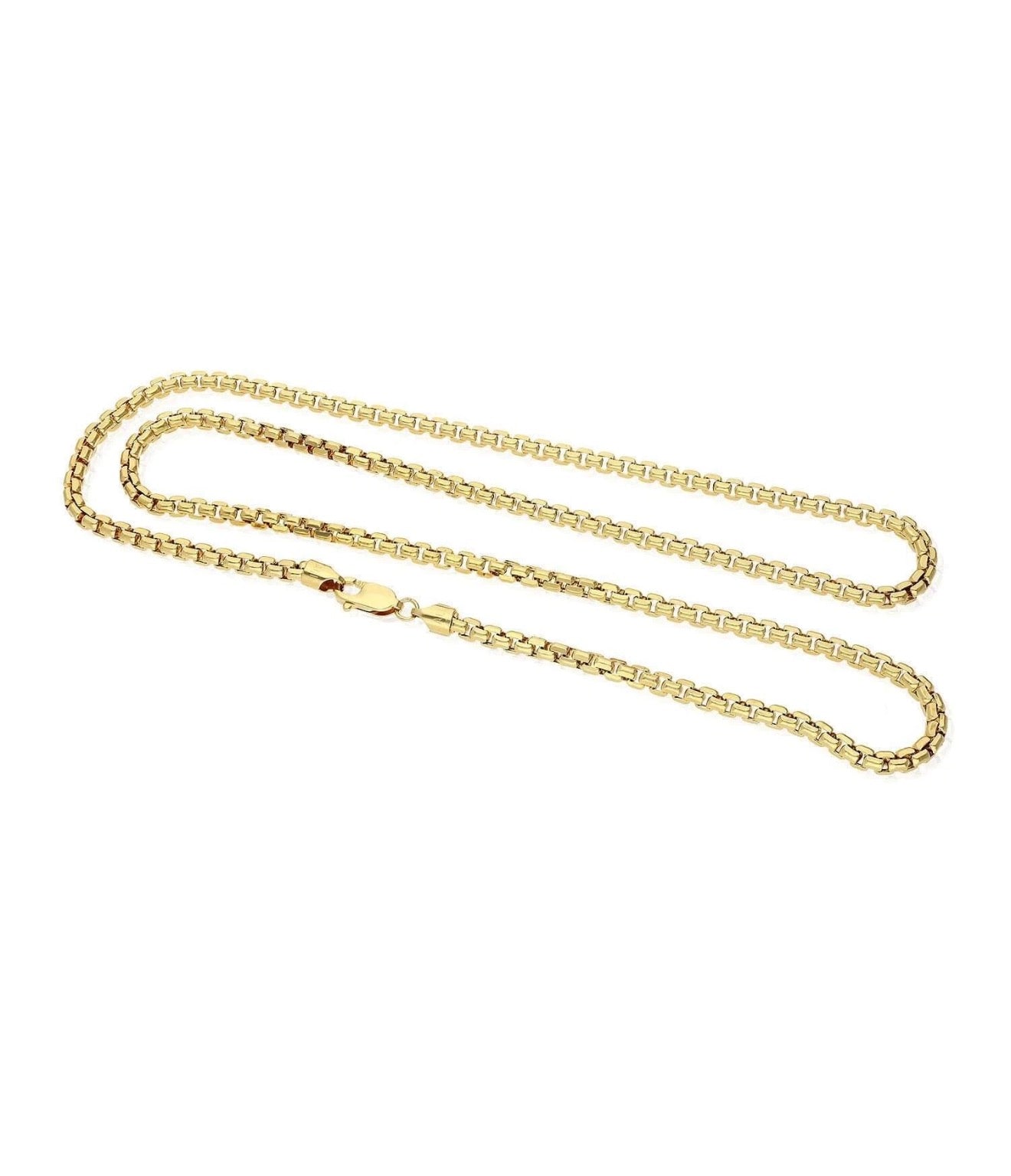 ROYAL CHAIN : 10K Gold 3.6mm width Solid Round Box Chain 37.08 Grams 24”Length