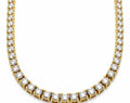 14K Yellow Gold Lab Diamond Tennis Chain 21.75 CT Length 20”