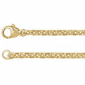 14K Yellow Gold 2.44 mm Diamond-Cut Cable 20" Chain