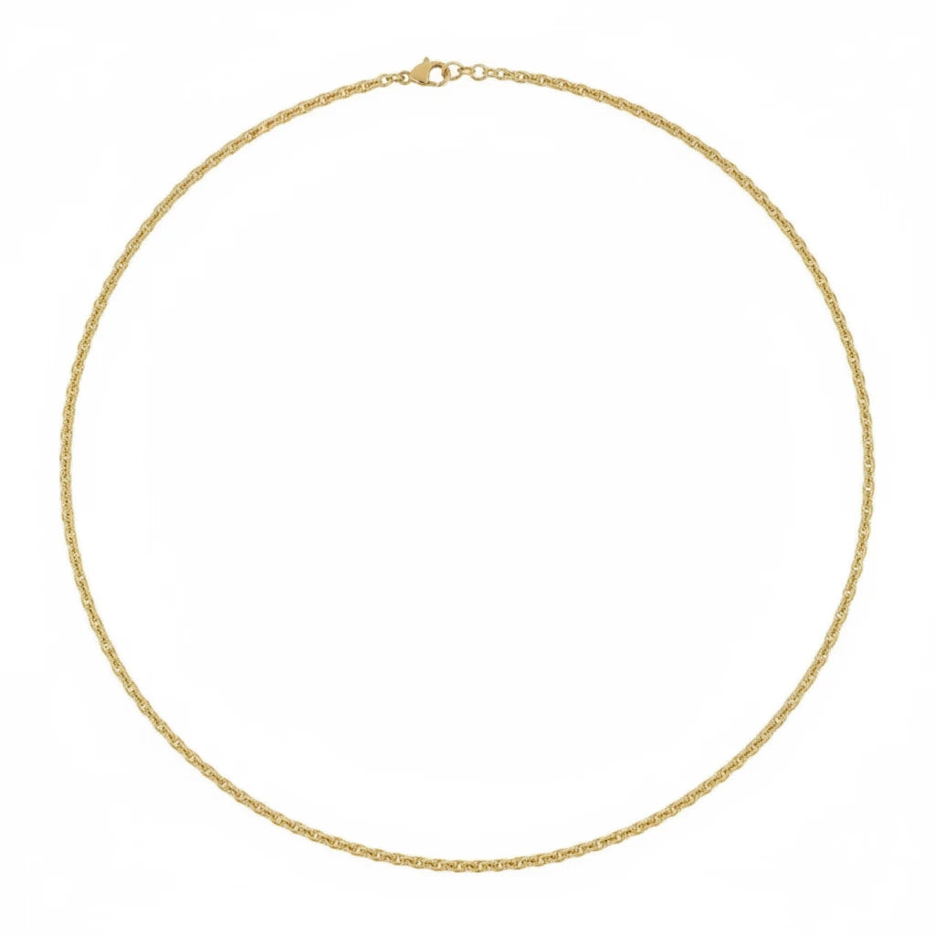 14K Yellow Gold 2.44 mm Diamond-Cut Cable 20" Chain