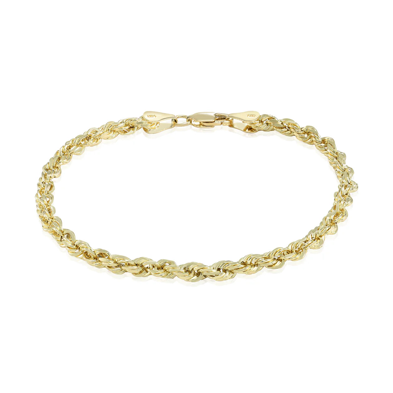 Width 4MM & 3MM - 7.5” length bundle Bracelets 10k total Grams 4.32