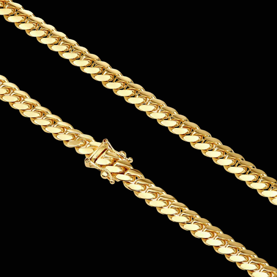14K Solid Yellow Gold Miami Cuban Link Chain - 6 MM 74.6 Grams